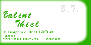 balint thiel business card